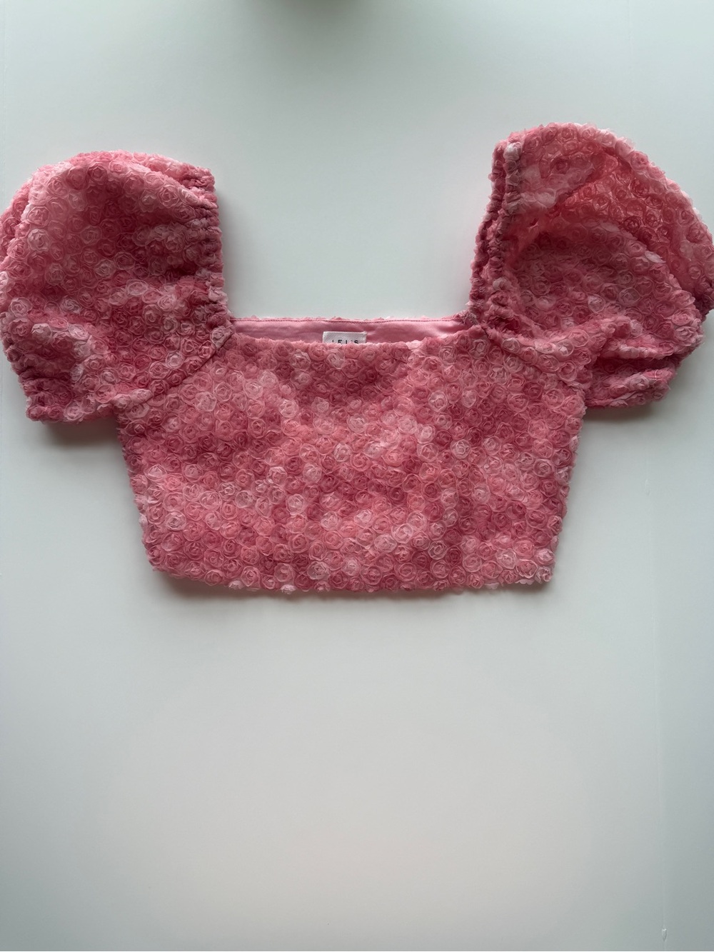Le Lis Pink Rosette Crop Top